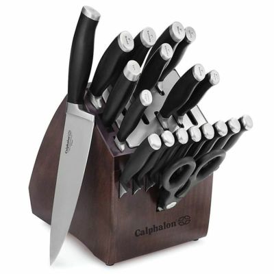 カルファロン 包丁 ナイフ 20点セット シャープナー付木製ブロック Contemporary Self-Sharpening 20-Piece Cutlery Set with SharpIN Technology