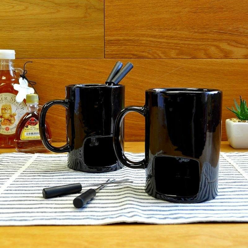 【送料無料】チョコレートフォンデュマグセット黒ブラックChocolateFondueMugs,Setof2【smtb-k】【kb】【RCP】