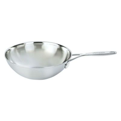 中華鍋 平底 3.0L 5層 ステンレス デメイエレ インダストリー ベルギー DEMEYERE INDUSTRY 5-PLY 5-QT STAINLESS STEEL FLAT BOTTOM WOK WITH HELPER HANDLE 48930