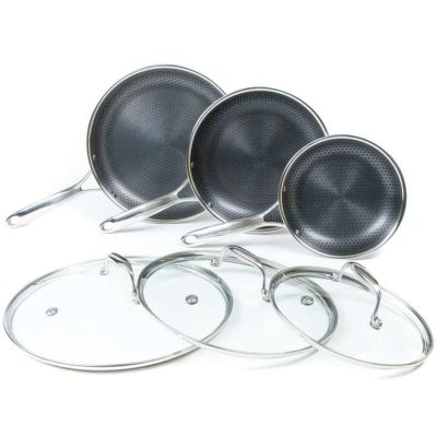 Fleischer & Wolf White Pots and Pans Sets, Nonstick Cookware Set 9pcs