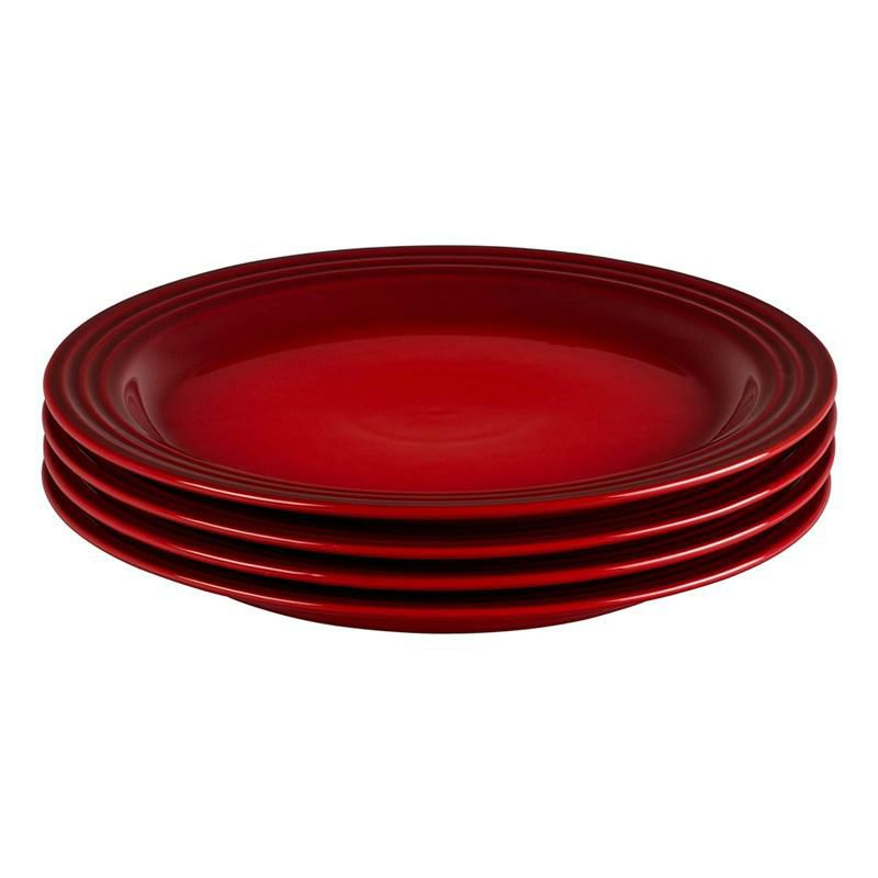 ル・クルーゼディナーウェア食器16点セットルクルゼルクルーゼLeCreusetPGWSV16-0367StonewareDinnerwareSet,16Piece,Cerise(CherryRed)