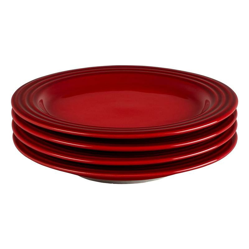 ル・クルーゼディナーウェア食器16点セットルクルゼルクルーゼLeCreusetPGWSV16-0367StonewareDinnerwareSet,16Piece,Cerise(CherryRed)