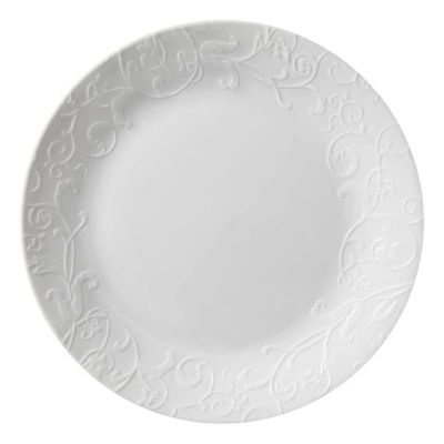 コレールエンボスベラファエンツァディナーウェアホワイト4人用16点セットCorelleEmbossedBellaFaenza16-PieceDinnerwareSet,Servicefor4,White