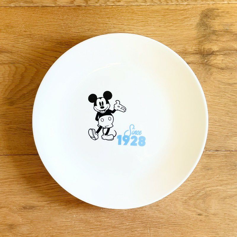ミッキーマウスサラダプレート皿直径22cmコレールCorelle8.5"SaladPlate:MickeyMouse-Since1928