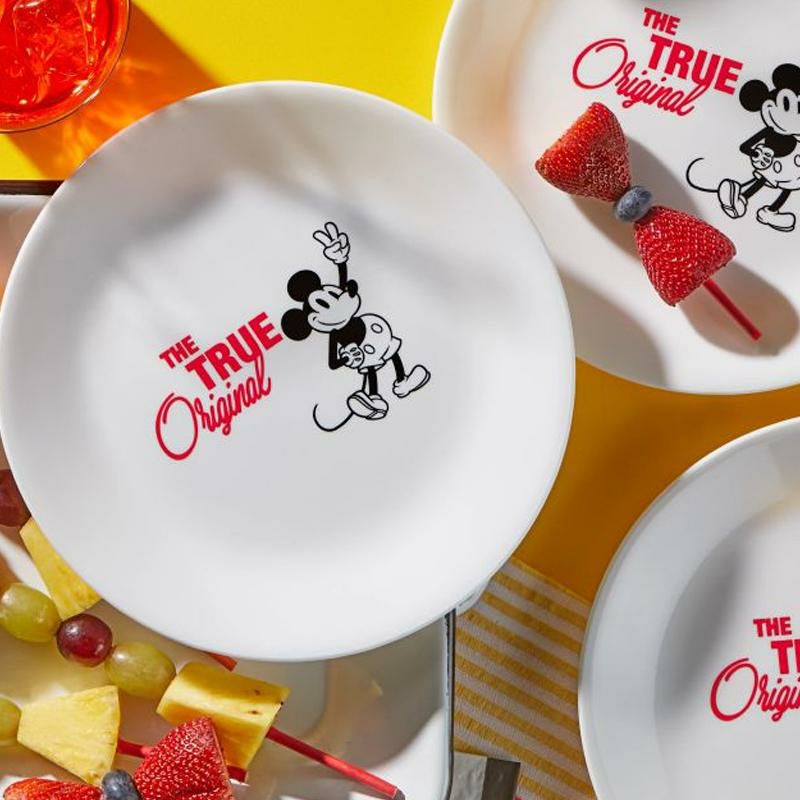 ミッキーマウスサラダプレート皿直径22cmコレールCorelle8.5"SaladPlate:MickeyMouse-TheTrueOriginal