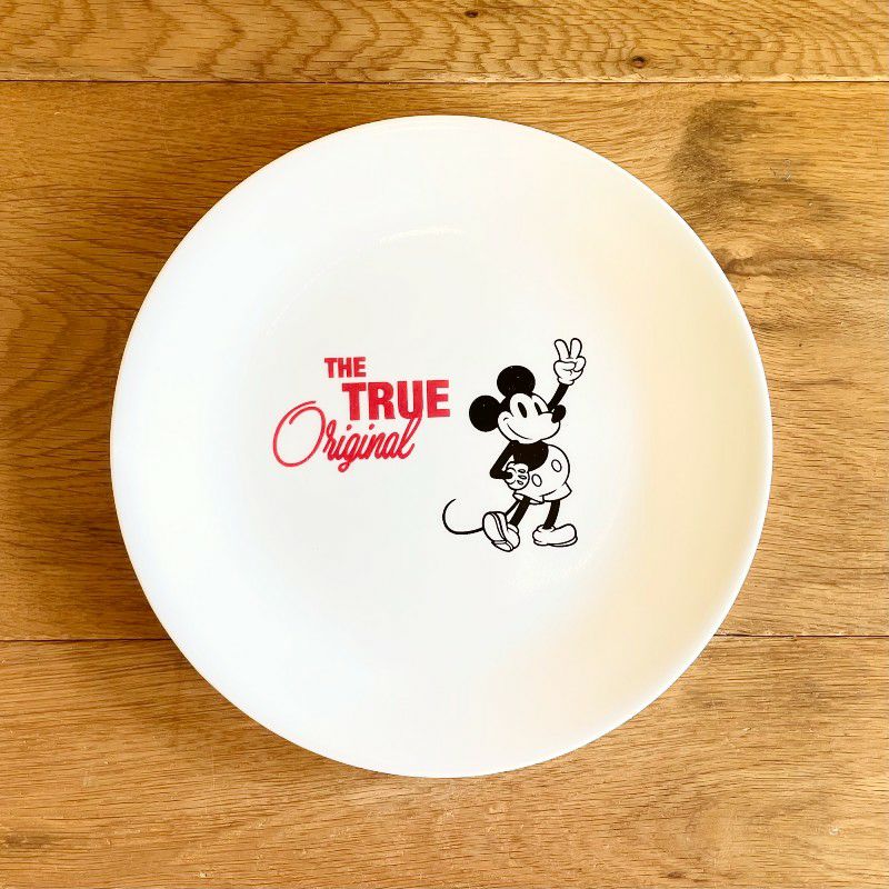 ミッキーマウスサラダプレート皿直径22cmコレールCorelle8.5"SaladPlate:MickeyMouse-TheTrueOriginal