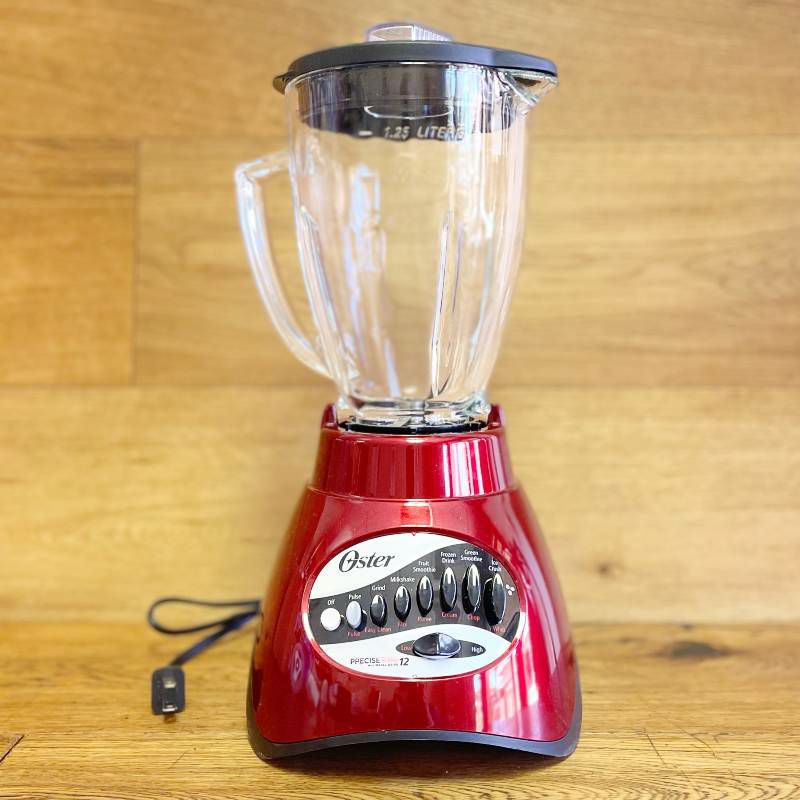 オスターブレンダーミキサーラウンド型ガラスジャー12スピードメタリックレッドOster68446-CupGlassJar12-SpeedBlender,MetallicRed家電