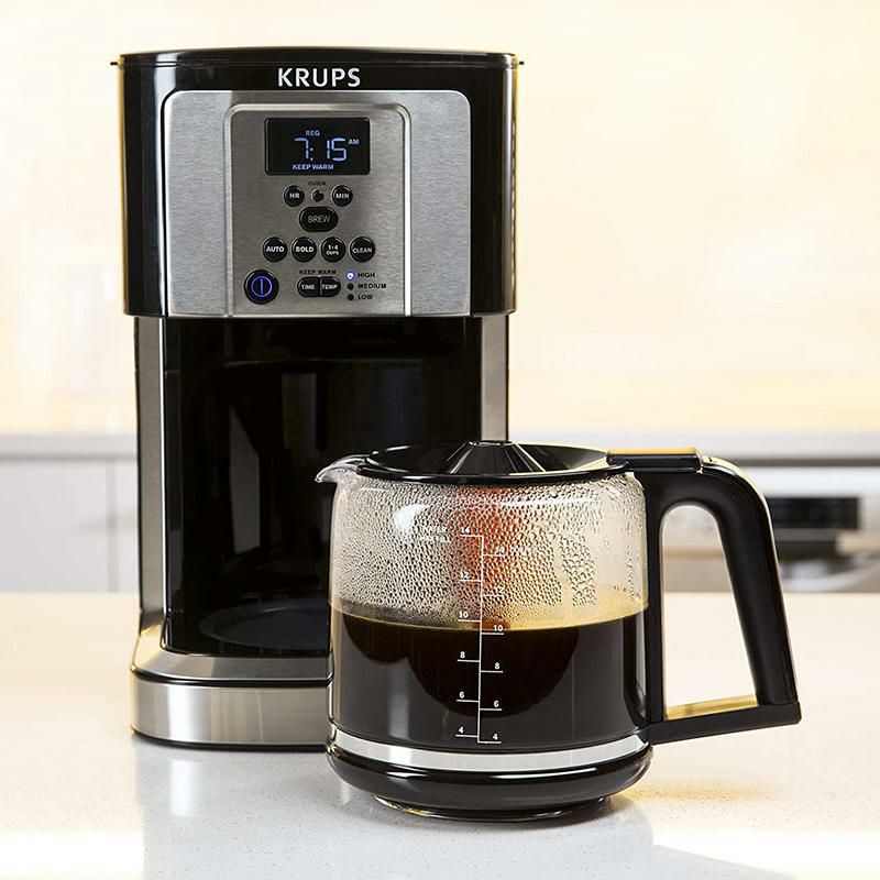 コーヒーメーカー 14カップ 温度調節 タイマー付 ガラスカラフェ