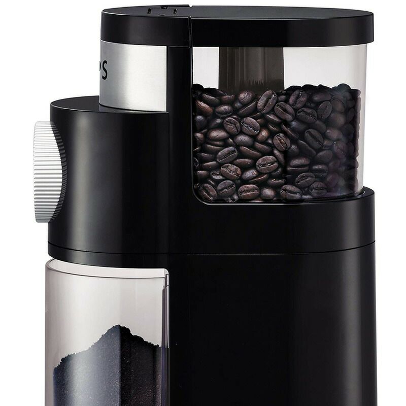 電動コーヒー豆挽きグラインダーミルうす式臼式クラップスブラックKRUPSGX5000BurrCoffeeGrinder,ElectricCoffeeGrinderwithGrindSizeandCupSelection家電