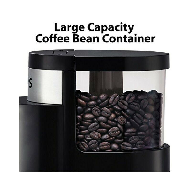 電動コーヒー豆挽きグラインダーミルうす式臼式クラップスブラックKRUPSGX5000BurrCoffeeGrinder,ElectricCoffeeGrinderwithGrindSizeandCupSelection家電