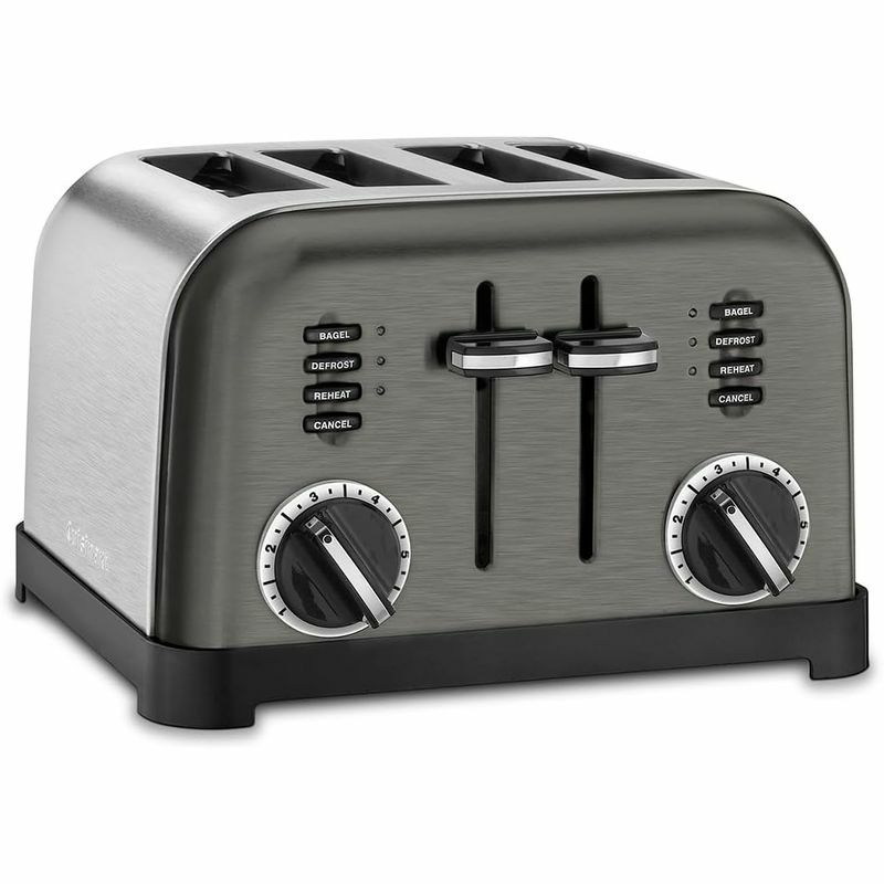 ポップアップトースター4枚焼クイジナート焼き色6段階ステンレスCuisinartCPT-180MetalClassic4-SliceToaster家電