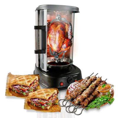 回転オーブン ロティサリー ケバブ チキン丸焼き 鶏 NutriChef Countertop Vertical Rotating Oven  Rotisserie Shawarma Machine, PKRTVG34 家電 | アルファエスパス