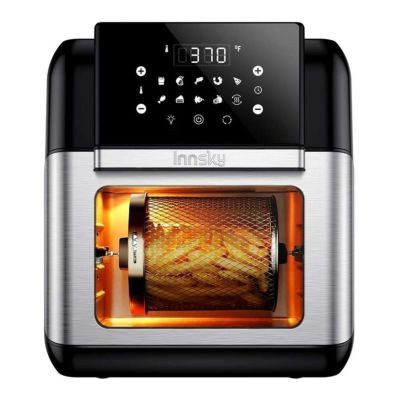 エアフライヤーロティサリーオーブンディハイドレーターInnskyAirFryer,10.6-QuartsToasterOven,RotisserieOven,1500WElectricAirFryerOvenwithLEDDigitalTouchscreen,10-in-1CountertopOven家電