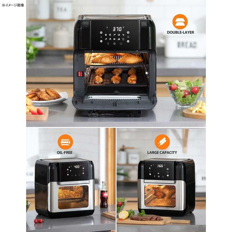 エアフライヤーロティサリーオーブンディハイドレーターInnskyAirFryer,10.6-QuartsToasterOven,RotisserieOven,1500WElectricAirFryerOvenwithLEDDigitalTouchscreen,10-in-1CountertopOven家電