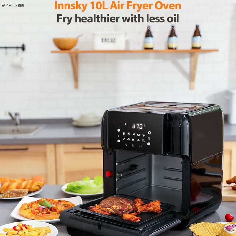 エアフライヤーロティサリーオーブンディハイドレーターInnskyAirFryer,10.6-QuartsToasterOven,RotisserieOven,1500WElectricAirFryerOvenwithLEDDigitalTouchscreen,10-in-1CountertopOven家電