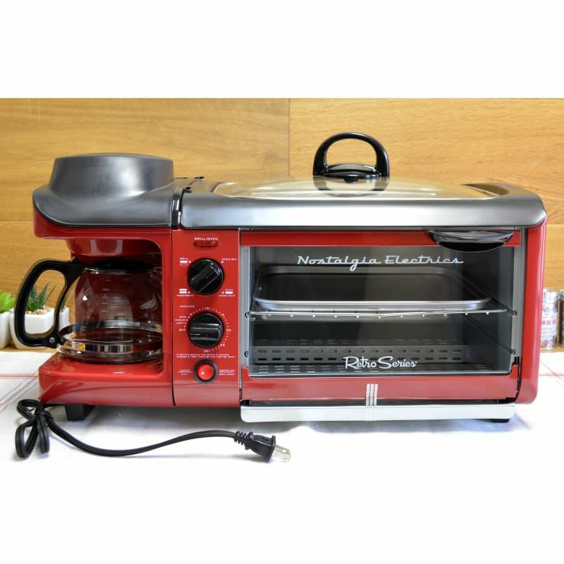 ノスタルジアレトロシリーズ3-in-1朝食準備セットレッドNostalgiaElectricsBSET300RETROREDRetroSeries3-in-1BreakfastStation