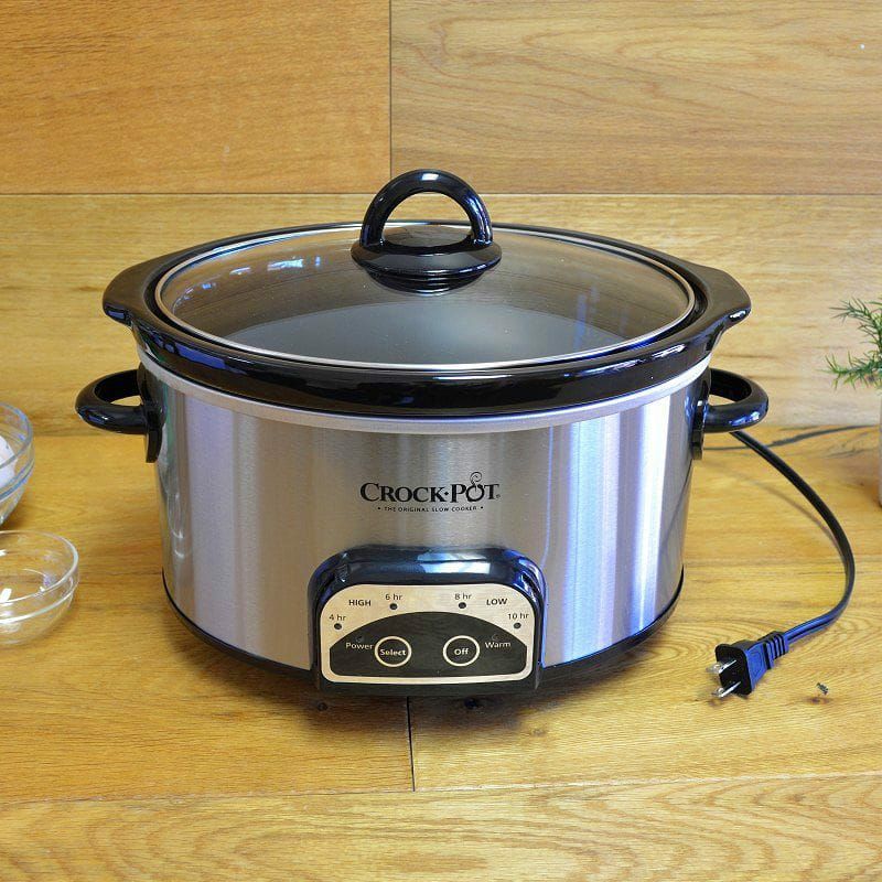 スロークッカー3.8LクロックポットCrock-Pot4-QuartStainlessSteelSlowCookerSCCPVP400-S