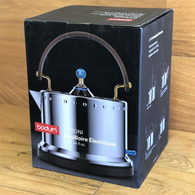 電気ケトルステンレス1.0Lやかん型ボダムオットーニBodum12019-16USOttoniElectricWaterKettle,34Oz,StainlessSteel家電