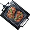 スモークレスグリルインドアPFOAフリーGRANITESTONE2584IndoorElectricSmoke-LessGrillwithCool-touchhandlesandadjustableTemperatureDial,Nonstick,PFOA-Free,Black16x14