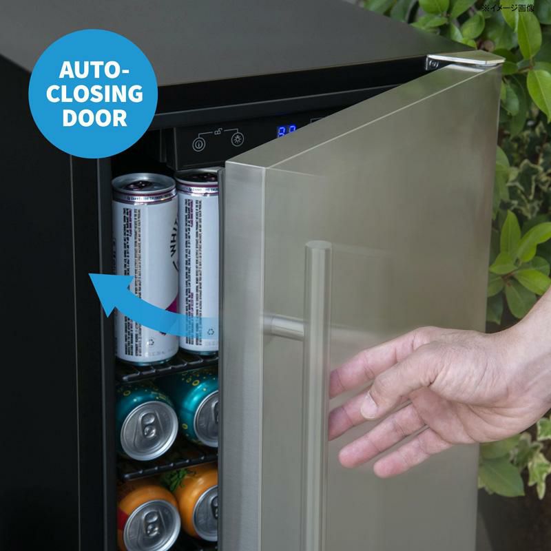 全天候型冷蔵庫ビルトイン最大90缶キャスター付ステンレス屋外設置NewAir15”Built-in90CanOutdoorBeverageFridgeinWeatherproofStainlessSteel家電