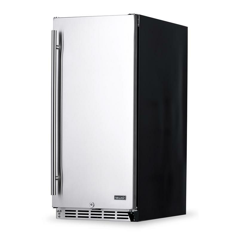 全天候型冷蔵庫ビルトイン最大90缶キャスター付ステンレス屋外設置NewAir15”Built-in90CanOutdoorBeverageFridgeinWeatherproofStainlessSteel家電