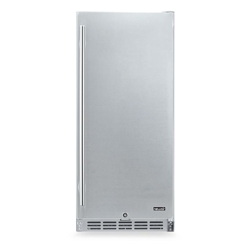 全天候型冷蔵庫ビルトイン最大90缶キャスター付ステンレス屋外設置NewAir15”Built-in90CanOutdoorBeverageFridgeinWeatherproofStainlessSteel家電