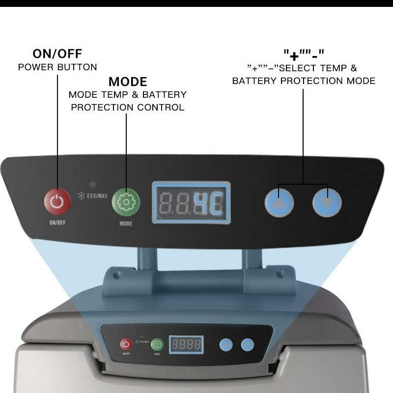 冷蔵庫冷凍庫温度設定40Lポータブル持ち運びDC/AC電源車キャンプHodorPortableCarRefrigeratorRVRefrigerator42QuartCompressorCooler-4°Fto59°FforRig,Truck,BoatCampingOutdoorandHomeUseDC/AC,PortableCompactVehicleRVFreezer