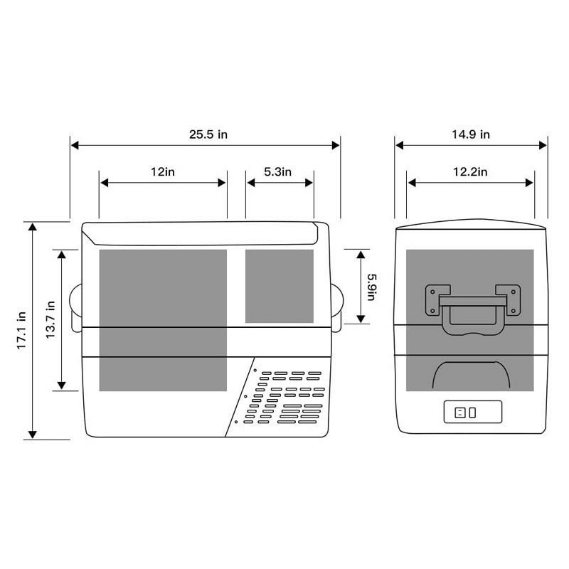 冷蔵庫冷凍庫温度設定40Lポータブル持ち運びDC/AC電源車キャンプHodorPortableCarRefrigeratorRVRefrigerator42QuartCompressorCooler-4°Fto59°FforRig,Truck,BoatCampingOutdoorandHomeUseDC/AC,PortableCompactVehicleRVFreezer