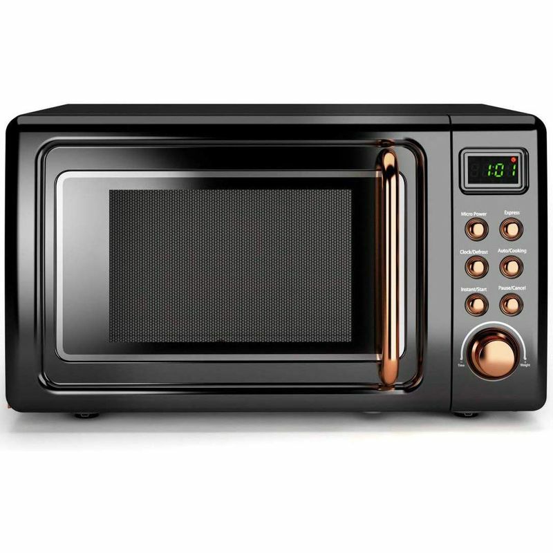 電子レンジガラスターンテーブルCOSTWAYRetroCountertopMicrowaveOven23853家電