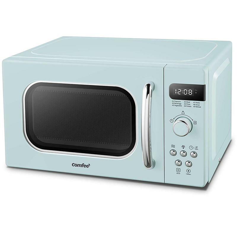 電子レンジオートメニュー9種レトロCOMFEE'AM720C2RA-GRetroStyleCountertopMicrowaveOvenwith9AutoMenusPosition-MemoryTurntable,EcoMode,andSoundOn/Off0.7Cu.Ft家電