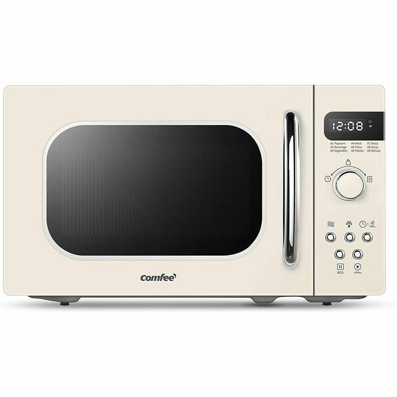 電子レンジオートメニュー9種レトロCOMFEE'AM720C2RA-GRetroStyleCountertopMicrowaveOvenwith9AutoMenusPosition-MemoryTurntable,EcoMode,andSoundOn/Off0.7Cu.Ft家電