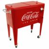 コカコーラカート型クーラーボックスキャスター付オープナー付レトロLeighCountry60Qt.Coca-ColaEmbossedIceColdCoolerUTG1244