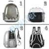 ペットキャリーバックパック透明窓メッシュねこ小型犬旅行halinferExpandableCatBackpack,SpaceCapsuleBubbleTransparentClearPetCarrierforSmallDog,PetCarryingHikingTravelingBackpack