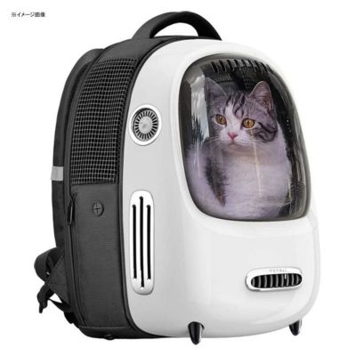 ペットキャリーバックパック透明窓換気ファン付ねこ旅行PETKITCatBackpackCarrier,PortableTravelSpaceCapsuleforCatsandSmallDogs,VentilatedPetBackpackwithInbuiltFan&Light,ComfortPetBackpackwithPaddedStrap,Lightweight