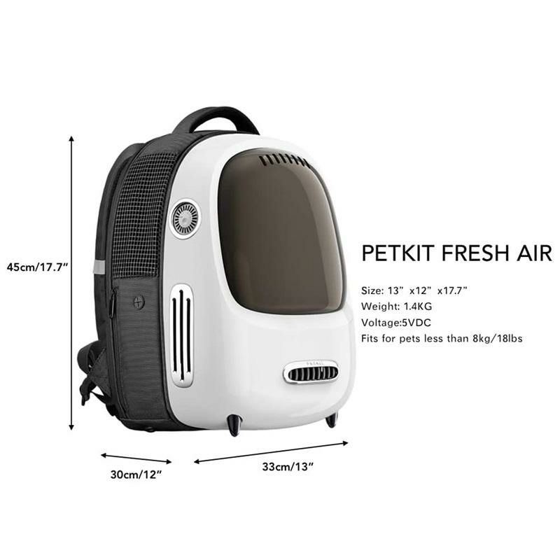 ペットキャリーバックパック透明窓換気ファン付ねこ旅行PETKITCatBackpackCarrier,PortableTravelSpaceCapsuleforCatsandSmallDogs,VentilatedPetBackpackwithInbuiltFan&Light,ComfortPetBackpackwithPaddedStrap,Lightweight