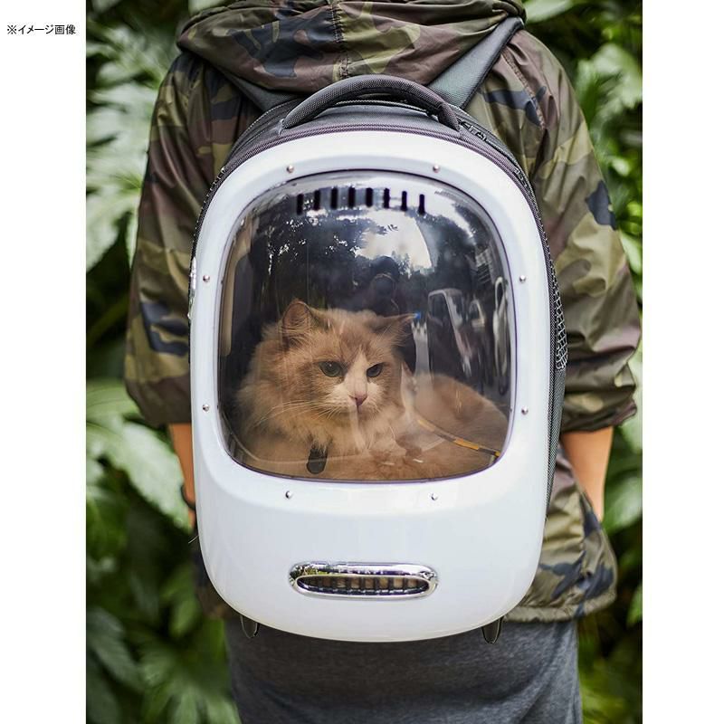 ペットキャリーバックパック透明窓換気ファン付ねこ旅行PETKITCatBackpackCarrier,PortableTravelSpaceCapsuleforCatsandSmallDogs,VentilatedPetBackpackwithInbuiltFan&Light,ComfortPetBackpackwithPaddedStrap,Lightweight