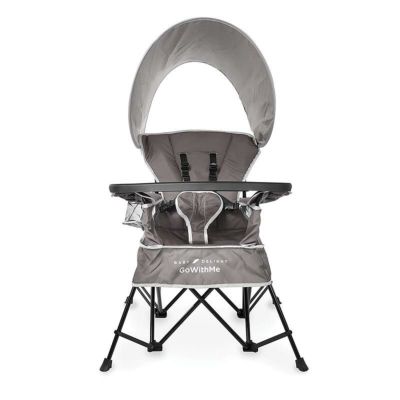 子供用折り畳みイス日除け付グレーアウトドアキャンプBabyDelightGowithMeChair|Indoor/OutdoorChairwithSunCanopy|Gray