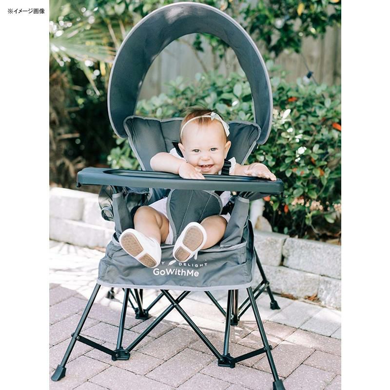 子供用折り畳みイス日除け付グレーアウトドアキャンプBabyDelightGowithMeChair|Indoor/OutdoorChairwithSunCanopy|Gray