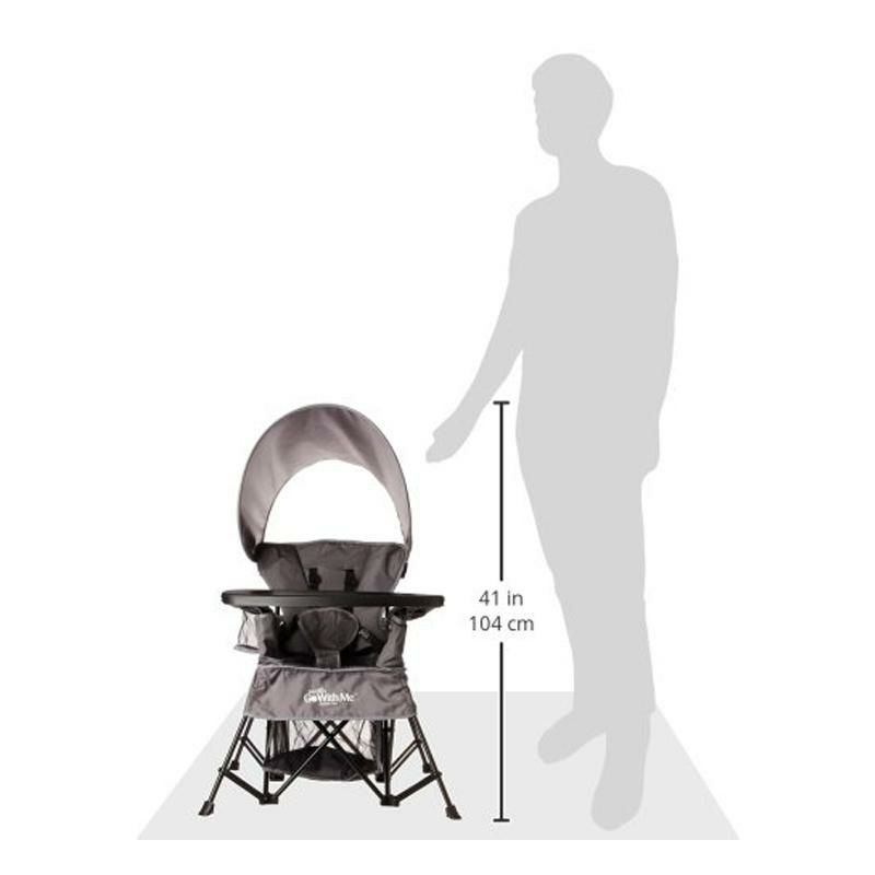 子供用折り畳みイス日除け付グレーアウトドアキャンプBabyDelightGowithMeChair|Indoor/OutdoorChairwithSunCanopy|Gray