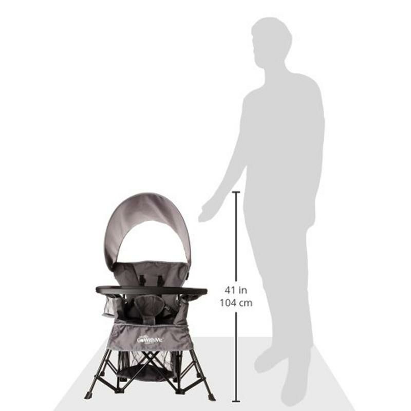 子供用折り畳みイス日除け付グレーアウトドアキャンプBabyDelightGowithMeChair|Indoor/OutdoorChairwithSunCanopy|Gray