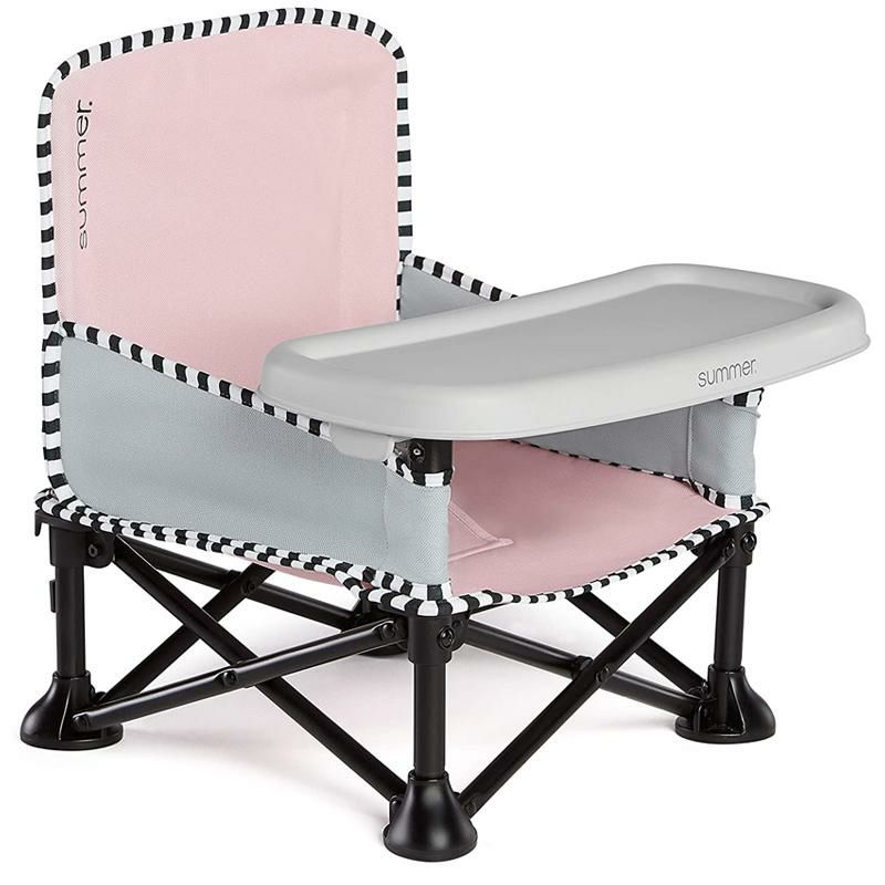 子供用折り畳みイスSummerPop‘nSitSEBoosterChair,SweetLifeEdition,BubbleGumColor?BoosterSeatforIndoor/OutdoorUse?Fast,EasyandCompactFold