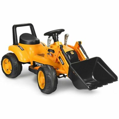 乗用玩具 ブルドーザー 3才から 体重30kgまで 電動自動車 6Vバッテリー付 電気自動車 子供用 入学式 入園式 赤ちゃん 電動カー Gymax Kids Ride On Excavator Digger 6V Battery Powered Tractor 家電【代引不可】