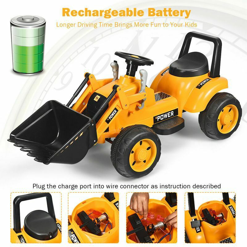 キッドトラックスブルドーザー電動自動車6Vバッテリー付KidtraxCATBulldozer/Tractor6VBatteryPoweredRide-On,YellowbyKidTrax