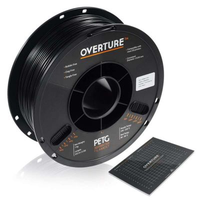 3Dプリンター用フィラメント 直径1.75mm 長さ322m OVERTURE PETG Filament 1.75mm with 3D Build Surface 200 x 200 mm 3D Printer Consumables, 1kg Spool (2.2lbs), Dimensional Accuracy +/- 0.05 mm, Fit Most F