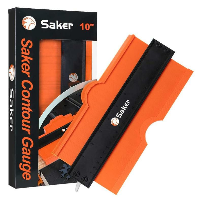 不規則な形状をコピー型取りゲージ長さ25cmDIY工具SakerContourGauge(10InchLock)ProfileTool-AdjustableLock-PreciselyCopyIrregularShapeDuplicator-IrregularWeldingWoodworkingTracing-MustHaveToolforDIYHandyman,Construction