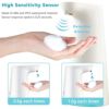 泡ソープディスペンサー電池式240ml電動センサーフォーム石鹸LAOPAOSoapDispenser,TouchlessFoamingSoapDispenserHandFreeCountertopSoapDispensers240mlXmasGiftAutomaticSoapPumpforBathroomKitchen(White)