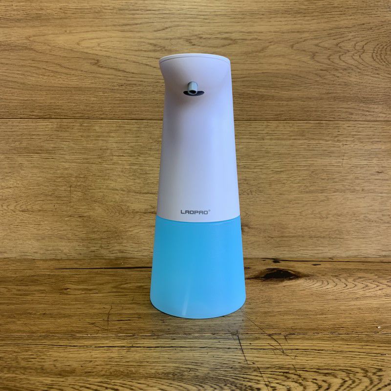 泡ソープディスペンサー電池式240ml電動センサーフォーム石鹸LAOPAOSoapDispenser,TouchlessFoamingSoapDispenserHandFreeCountertopSoapDispensers240mlXmasGiftAutomaticSoapPumpforBathroomKitchen(White)