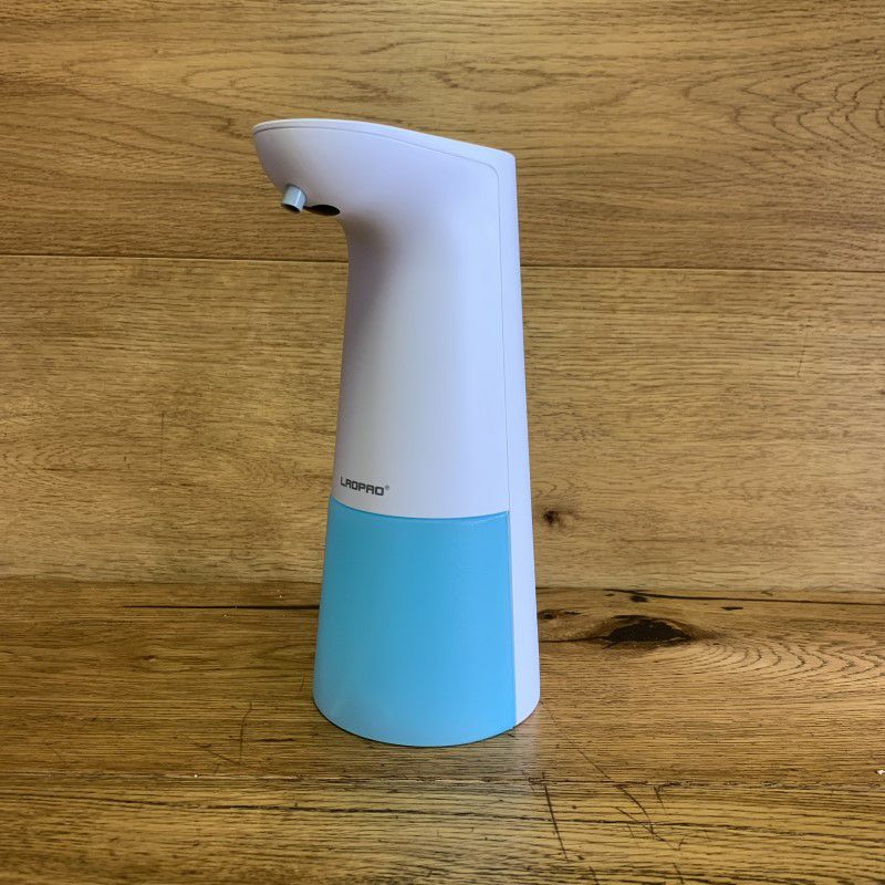 泡ソープディスペンサー電池式240ml電動センサーフォーム石鹸LAOPAOSoapDispenser,TouchlessFoamingSoapDispenserHandFreeCountertopSoapDispensers240mlXmasGiftAutomaticSoapPumpforBathroomKitchen(White)