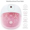 フットバス温度調節マッサージローラーバブルフットスパFootBathMassagerwithHeatBubblesVibrationand14MassageRollers,FootSpaBasinPedicureSoakingFeetwithAdjustableTemperatureandAutoShut-Off,SootheTiredFeetPressure家電