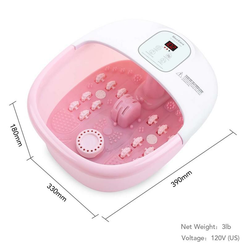 フットバス温度調節マッサージローラーバブルフットスパFootBathMassagerwithHeatBubblesVibrationand14MassageRollers,FootSpaBasinPedicureSoakingFeetwithAdjustableTemperatureandAutoShut-Off,SootheTiredFeetPressure家電